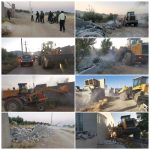 قلع و قمع ۵۳ مورد تغییر کاربری غیرمجاز در اراضی کشاورزی روستای دهبید شهرستان سپیدان