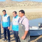 صید ماهی از دریاچه سد تنگاب فیروزآباد آغاز شد