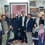 بازدید مدیریت جهاد کشاورزی استهبان از نمایشگاه نقاشی‌خط به مناسبت هفته زن