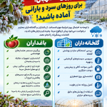 ⚠️ کشاورزان استهبان، برای روزهای سرد و بارانی آماده باشید!